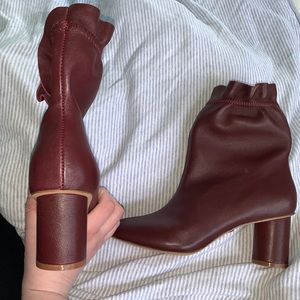 Nanette LePore Leather Glory Boot In Plum - 7 NWOT
